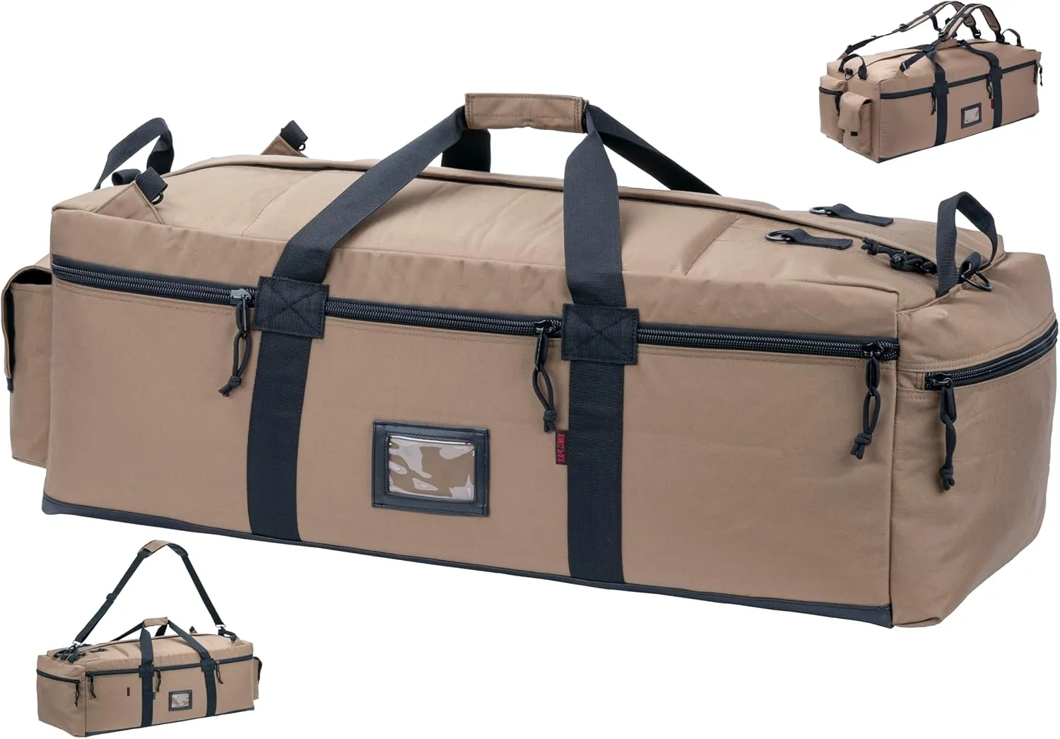 Large Military Duffle Bag Tactical Gear Load Out Bag Deployment Cargo Bag Travel Sports Equipment Duffel Luggage Bag with Backpack Straps 90L