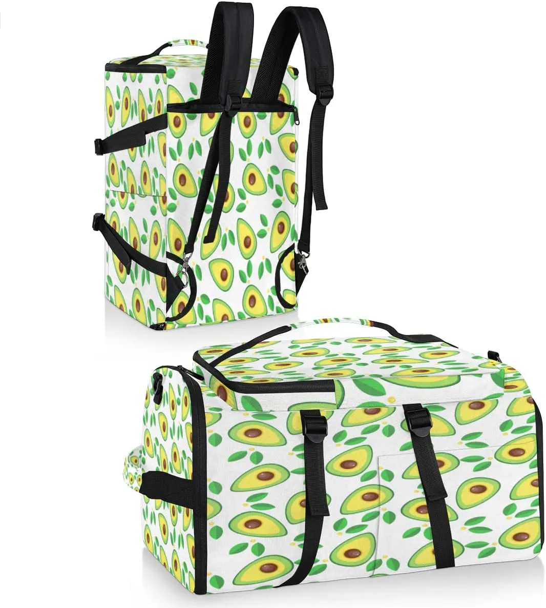 Large Sports Gym Bag With Shoe & Laptop Compartment 47L Waterproof Travel Duffel Bags for Men Women Avocado Luggage Backpack Duffle Bag
