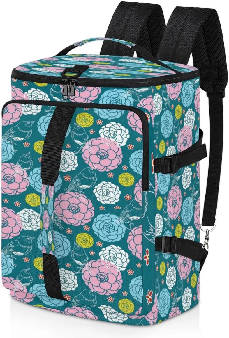 Large Sports Gym Bag With Shoe & Laptop Compartment 47L Waterproof Travel Duffel Bags for Men Women Colorful Camellia Cute Luggage Backpack Duffle Bag