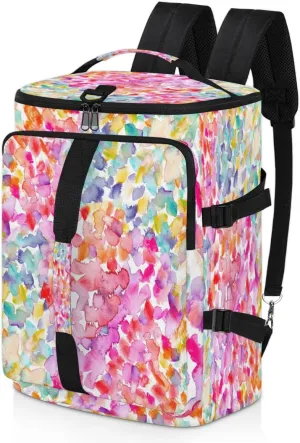 Large Sports Gym Bag With Shoe & Laptop Compartment 47L Waterproof Travel Duffel Bags for Men Women Colorful Pattern Luggage Backpack Duffle Bag