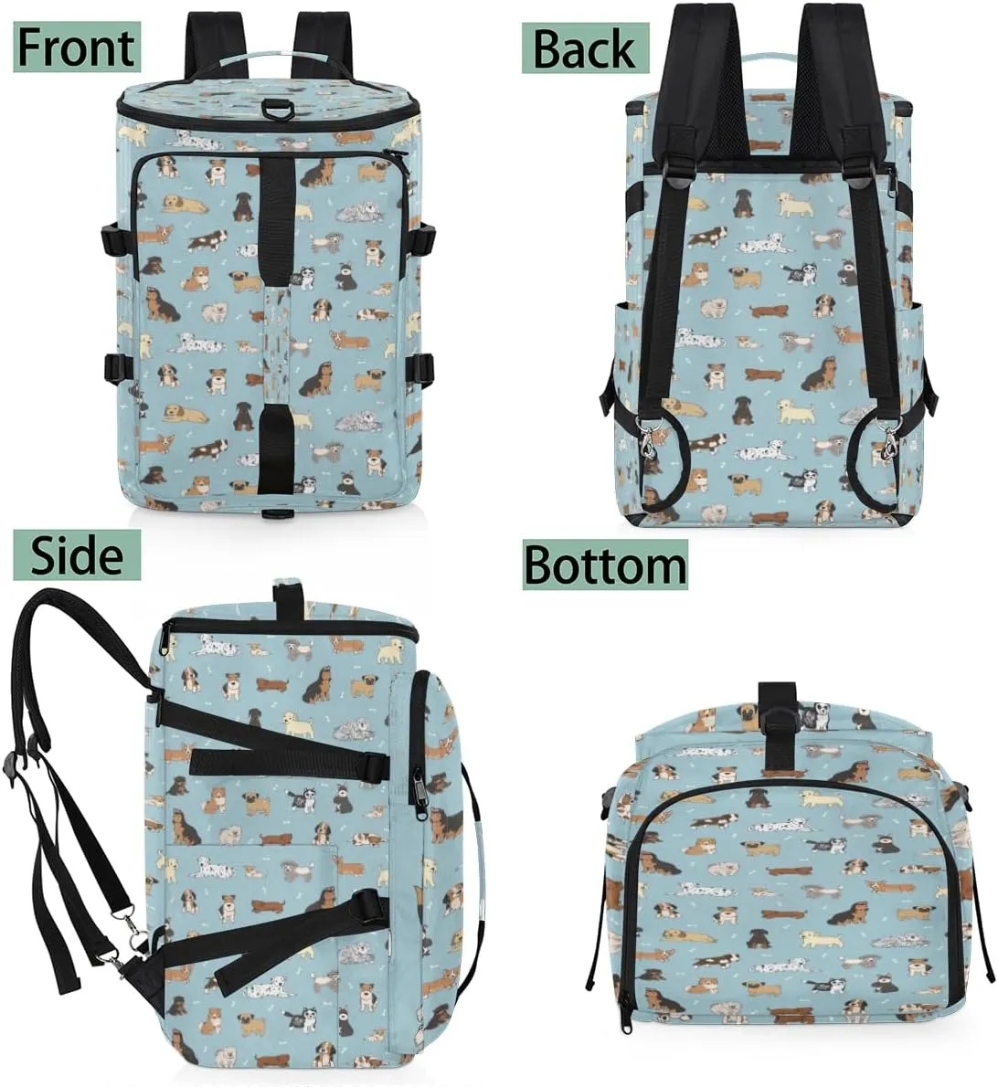 Large Sports Gym Bag With Shoe & Laptop Compartment 47L Waterproof Travel Duffel Bags for Men Women Dogs Luggage Backpack Duffle Bag