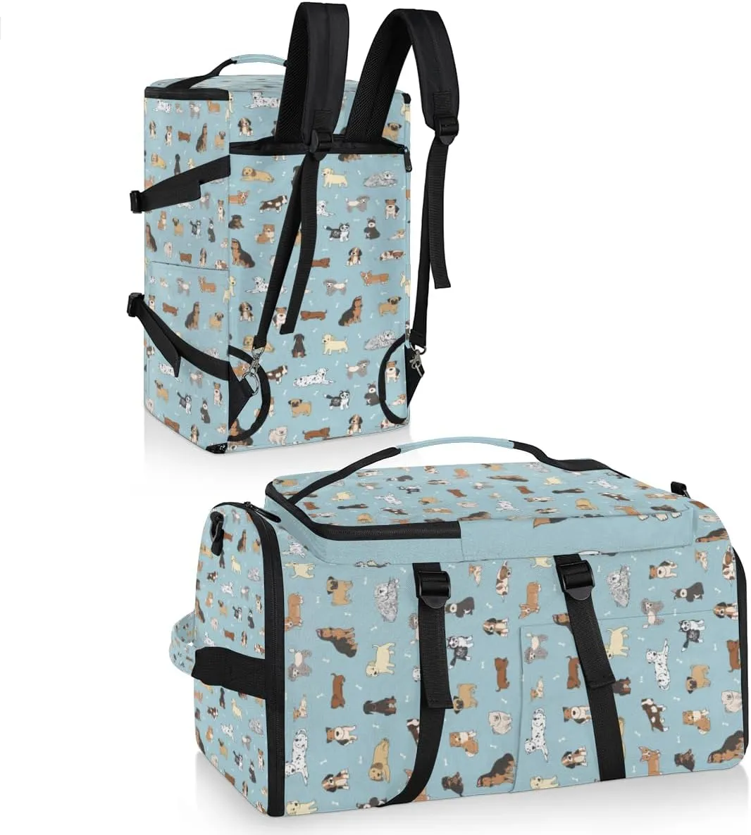 Large Sports Gym Bag With Shoe & Laptop Compartment 47L Waterproof Travel Duffel Bags for Men Women Dogs Luggage Backpack Duffle Bag