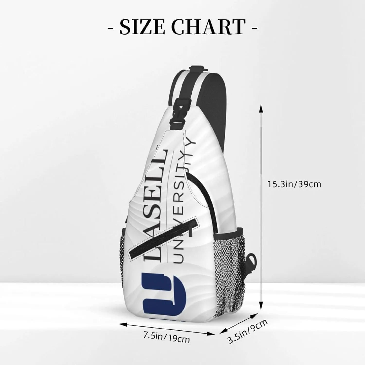 Lasell University Crossbody Backpack Chest Shoulder Bag Lightweight One Strap Travel Hiking Daypack