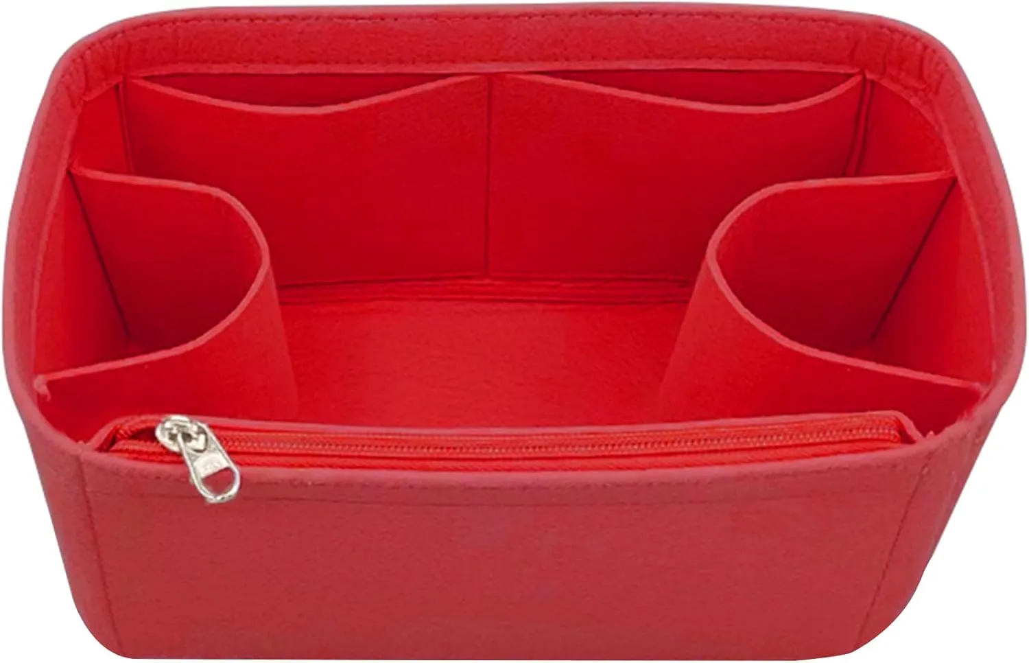 Lckaey Purse inserts for rubber beach bag with Borg bag handbags felt organizers Y015-red-M