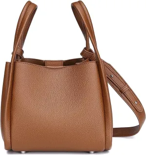 Leather Tote Bag Slouchy Handbag with Zipper Stylish for Women's