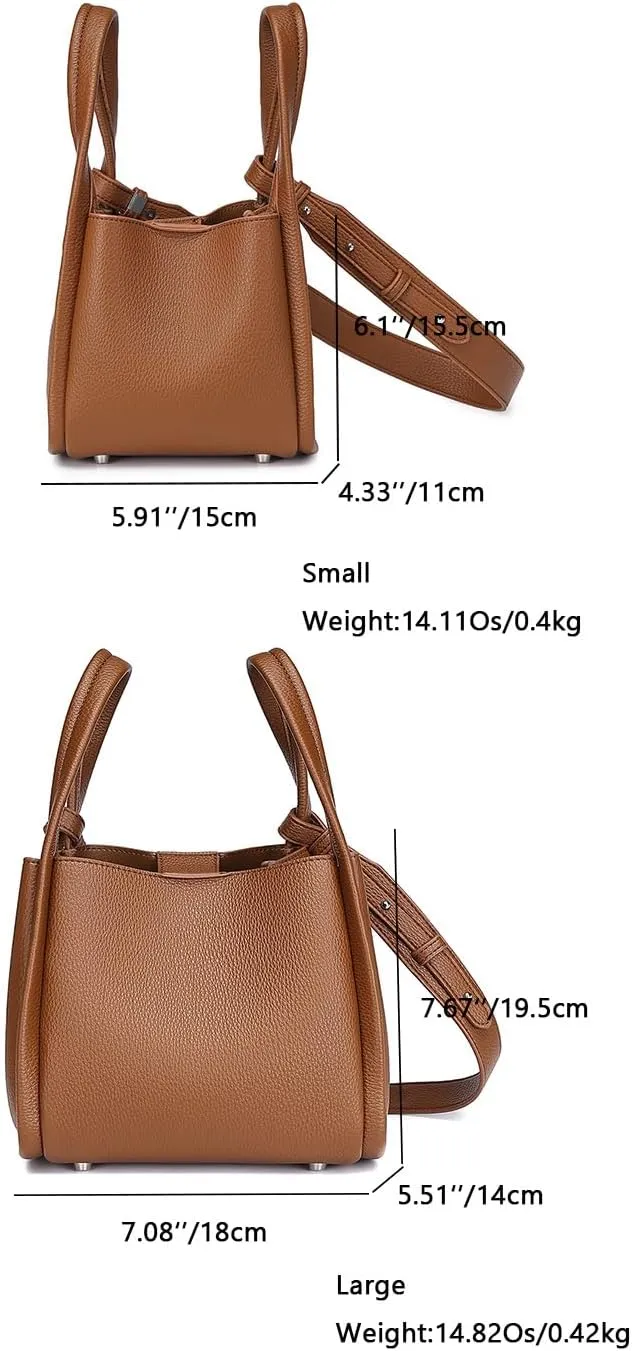 Leather Tote Bag Slouchy Handbag with Zipper Stylish for Women's