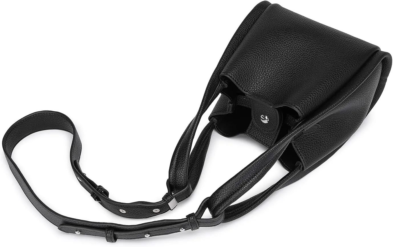 Leather Tote Bag Slouchy Handbag with Zipper Stylish for Women's