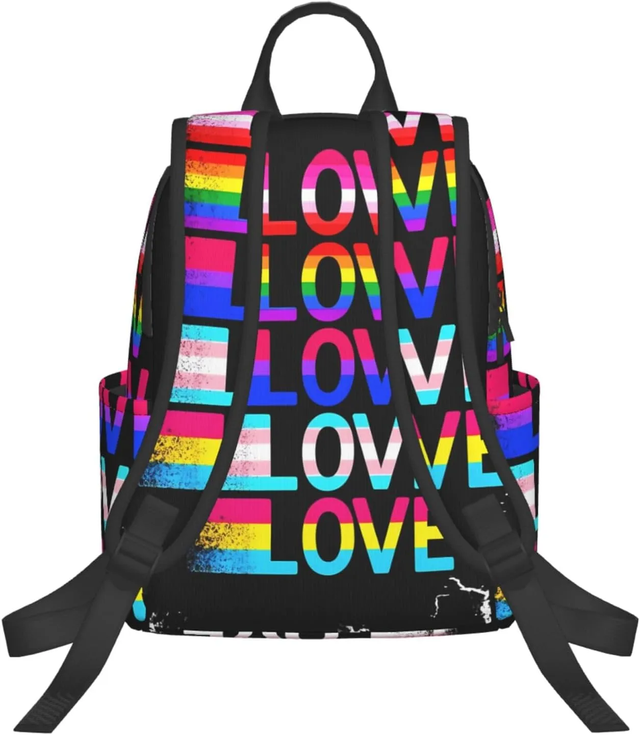 LGBT Rainbow Gay Pride Love Flag Travel Laptop Backpack Casual Backpacks Double Shoulder Daypack Notebook Rucksack Work Bags Sports Bag for Hiking Camping Beach