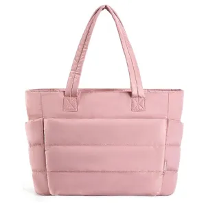 Lightweight Puffy Tote Bag With Compartments