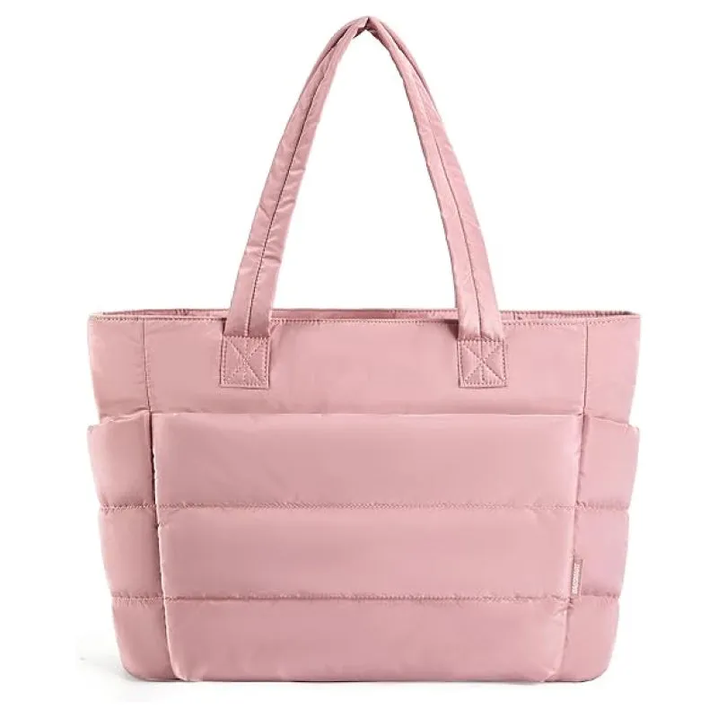 Lightweight Puffy Tote Bag With Compartments