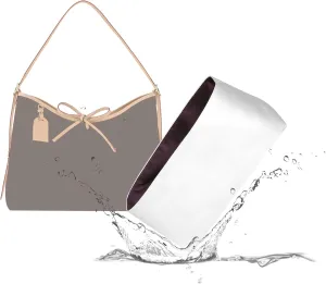 Lightweight Purse Insert Fit for LV Carryall, Waterproof Dupontpaper Surface and Silky Satin Lining (PM, Cassis)