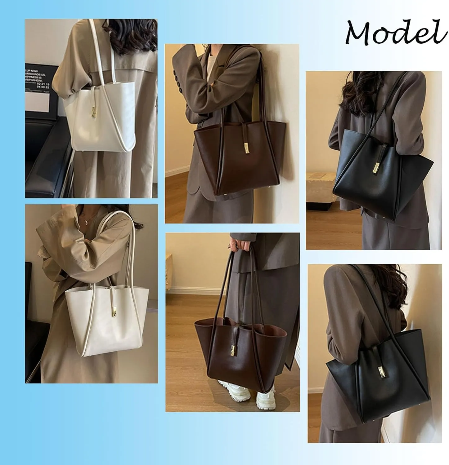 Lightweight Tote Bag for Women with smaller Tote Bag 15.6 Inch Professional Leather work bag,Vintage Fashion Bag