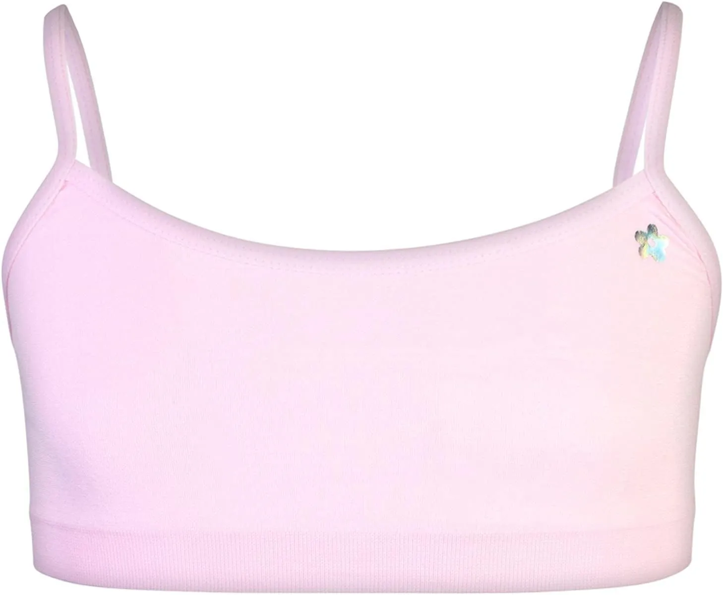 Limited Too Girls Training Bra - 6 Pack Sports Bra with Adjustable Straps (7-16)