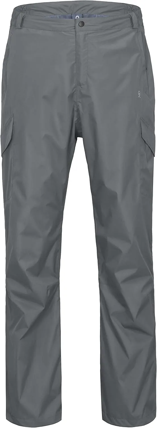 Little Donkey Andy Men's Lightweight Waterproof Rain Pants Breathable Hiking Pant for Outdoor Fishing