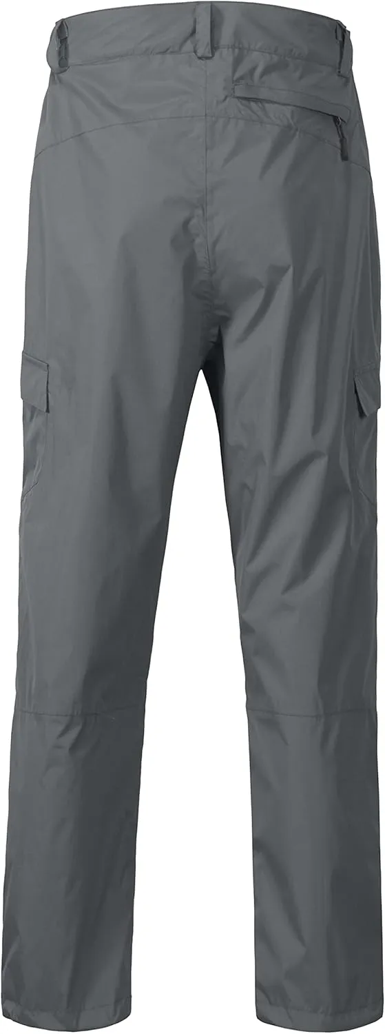Little Donkey Andy Men's Lightweight Waterproof Rain Pants Breathable Hiking Pant for Outdoor Fishing