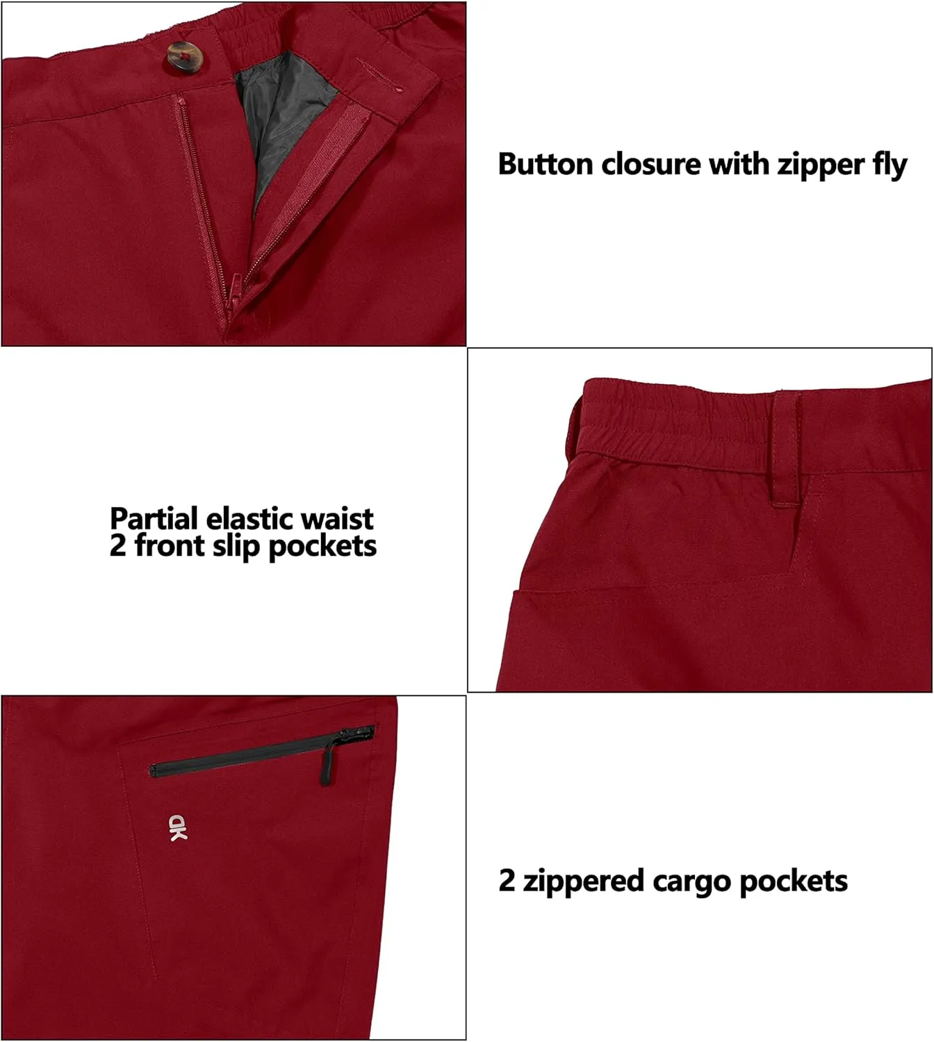 Little Donkey Andy Mens Rain Pants Waterproof Lightweight Breathable Rainproof Pants for Hiking Golf Fishing