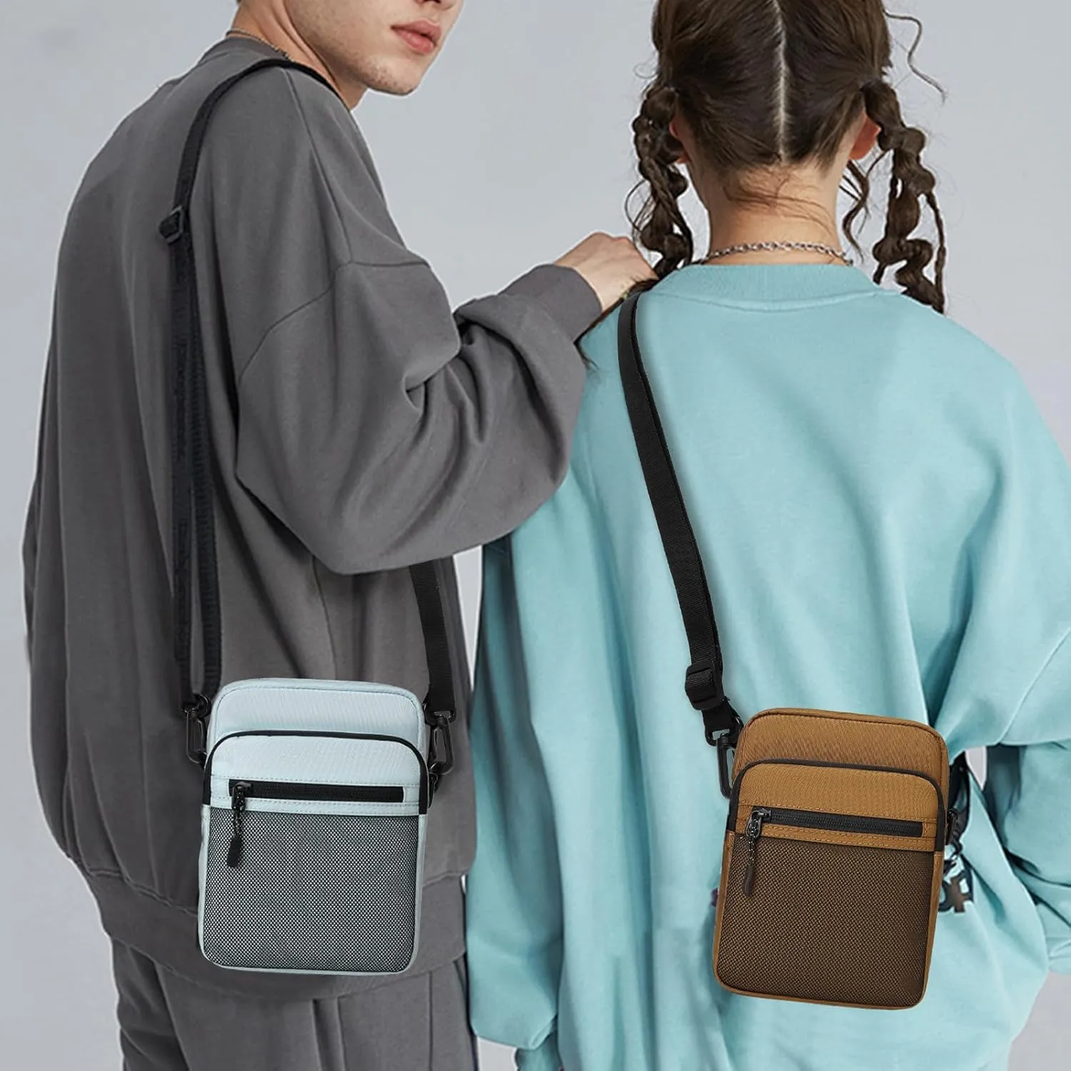Lohol Small Messenger Bag for Men Women, Water Resistant Adjustable Crossbody Sling bag Purse for Travel Sports