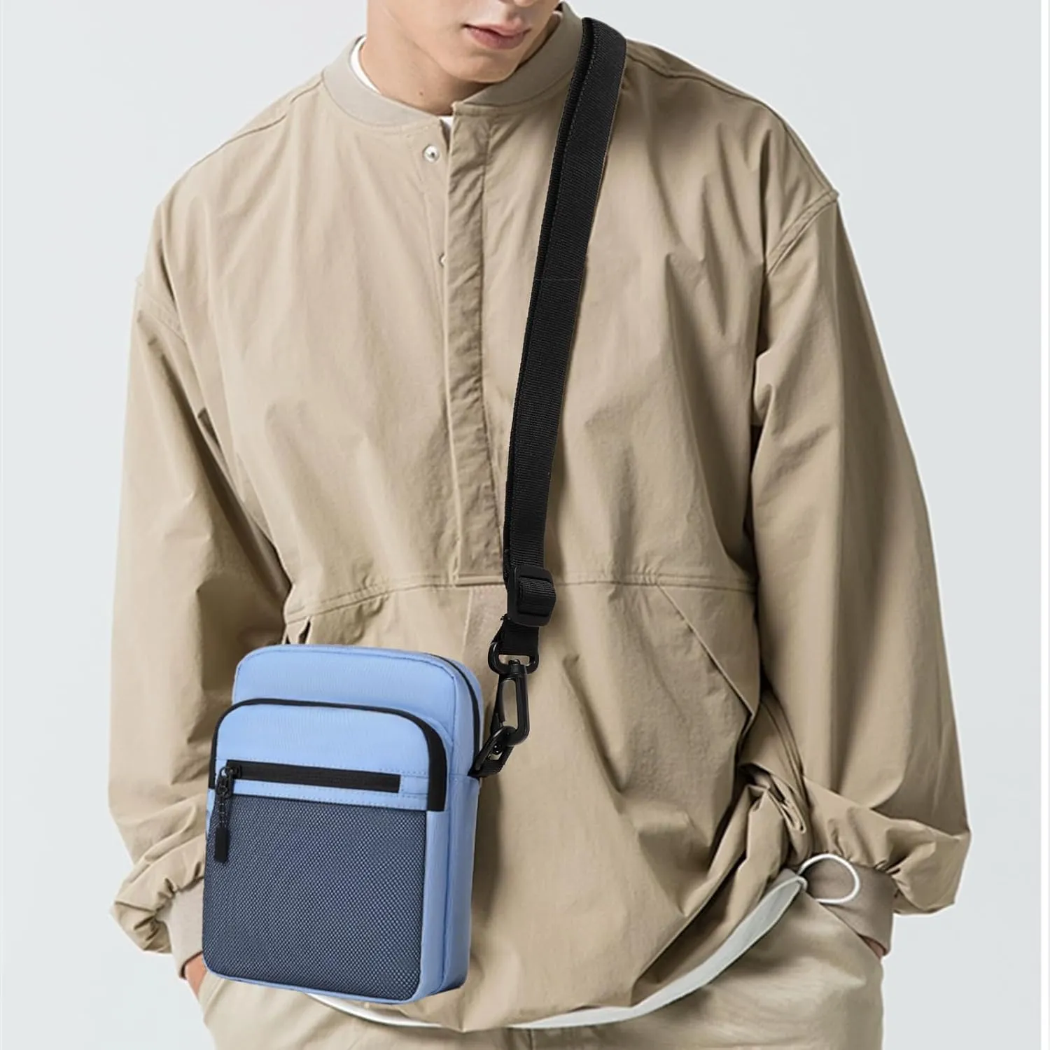 Lohol Small Messenger Bag for Men Women, Water Resistant Adjustable Crossbody Sling bag Purse for Travel Sports