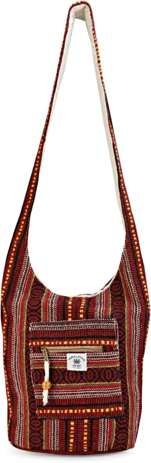 LONGING TO BUY Hemp Messenger Crossbody Sling Bag - Unisex Beach Party Bag