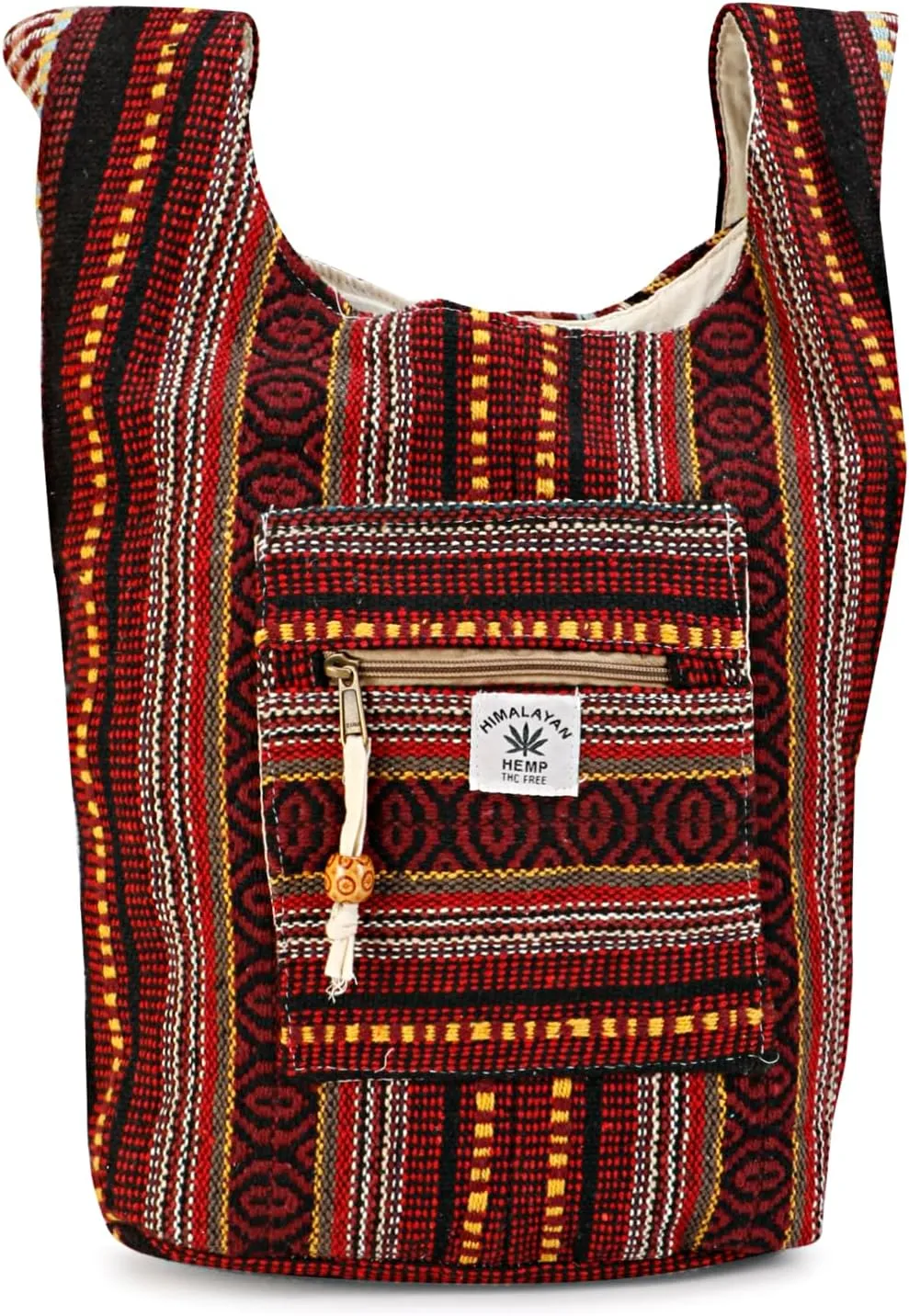 LONGING TO BUY Hemp Messenger Crossbody Sling Bag - Unisex Beach Party Bag