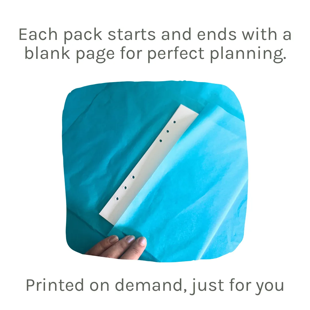 Loose Leaf A5 Planner Inserts 120gsm | Simple Weekly