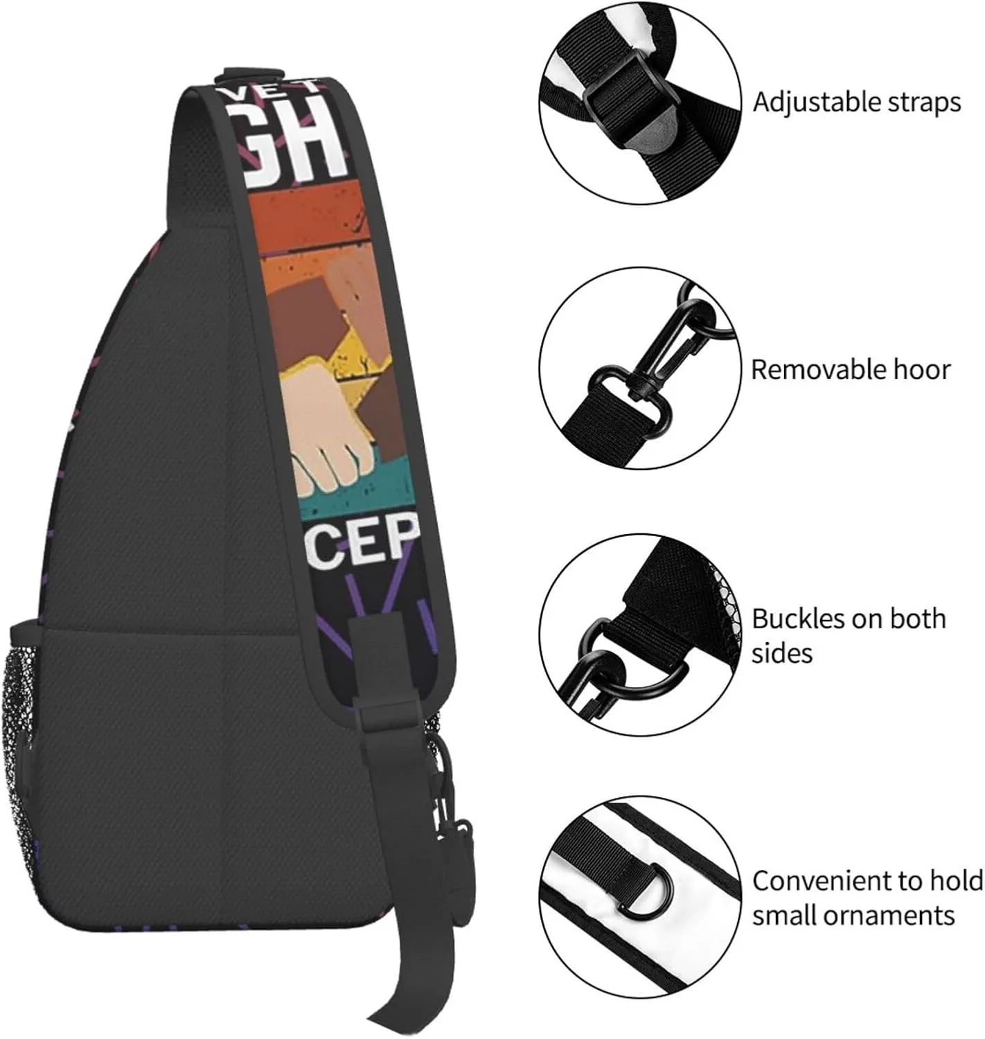 Love Thy Neighbor No Exceptions Best Your Neighbor Ative Small Crossbody Backpack Sling Bag For Men Women Mini One Shoulder Chest Bags Gym Sport Travel Hiking Daypack