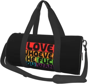Love Whoever The Fuck You Want Duffel Bag Gym Bag Travel Sports Tote Large Foldable Beach Swim Yoga9