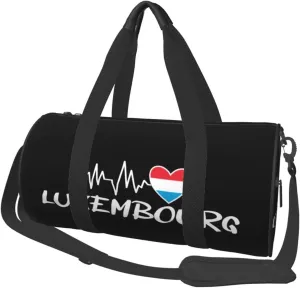 Luxembourg Heartbeat Duffel Bag Gym Bag Travel Sports Tote Large Foldable Beach Swim Yoga6