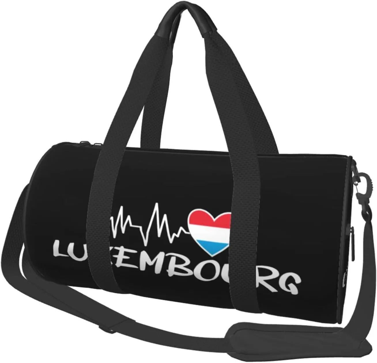 Luxembourg Heartbeat Duffel Bag Gym Bag Travel Sports Tote Large Foldable Beach Swim Yoga6
