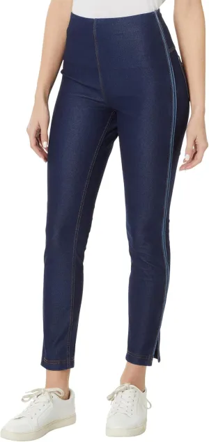 Lysse Park Leggings (Repreve Knit Denim) in Black Indigo XL