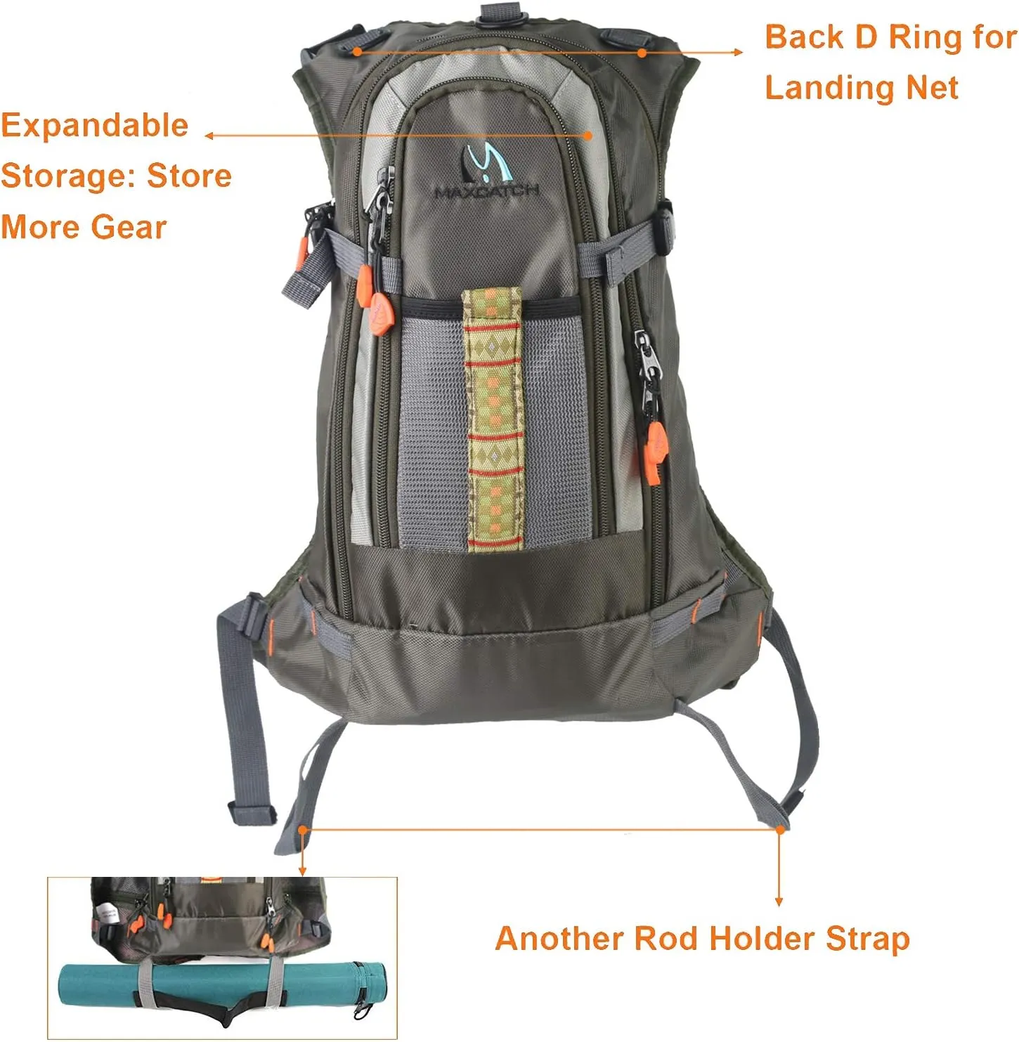 M MAXIMUMCATCH Maxcatch Fly Fishing Vest Pack for Men and Women Adjustable Outdoor Fishing (Vest/Sling Pack/Backpack)