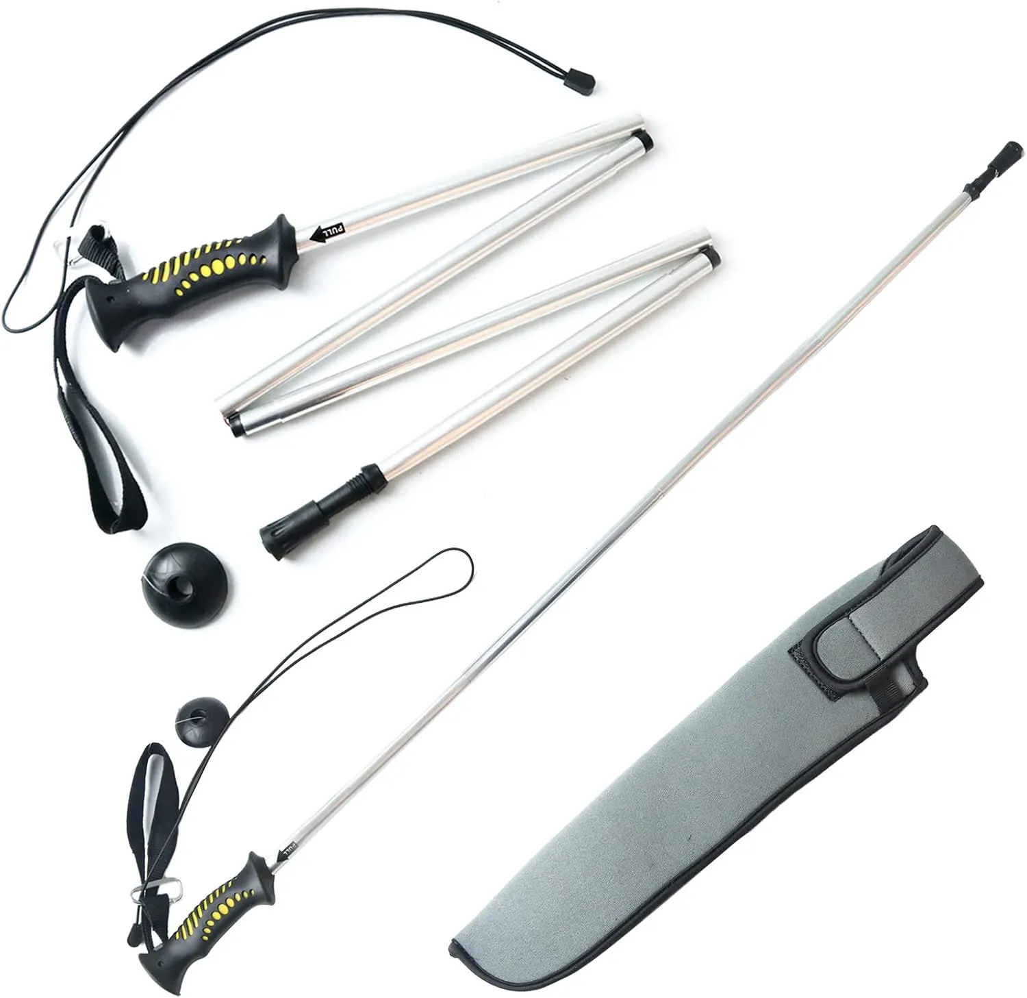 M MAXIMUMCATCH Maxcatch Folding Wading Staff with Neoprene Pouch Fly Fishing Wading Stick