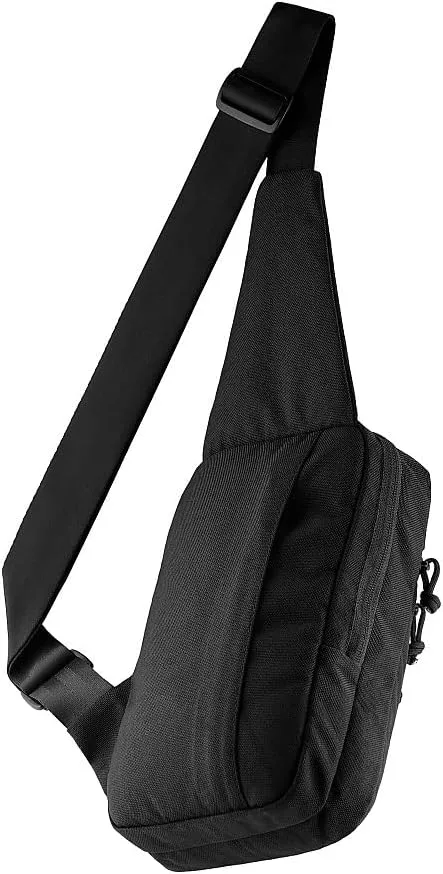 M-Tac Tactical Sling Bag for Men - Crossbody Concealed Carry Bag Chest Pack - Black Mens Crossbody Holster Bag