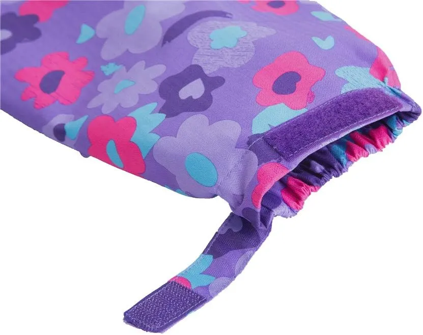 M2C Girls Outdoor Floral Fleece Lined Light Windproof Jacket with Hood