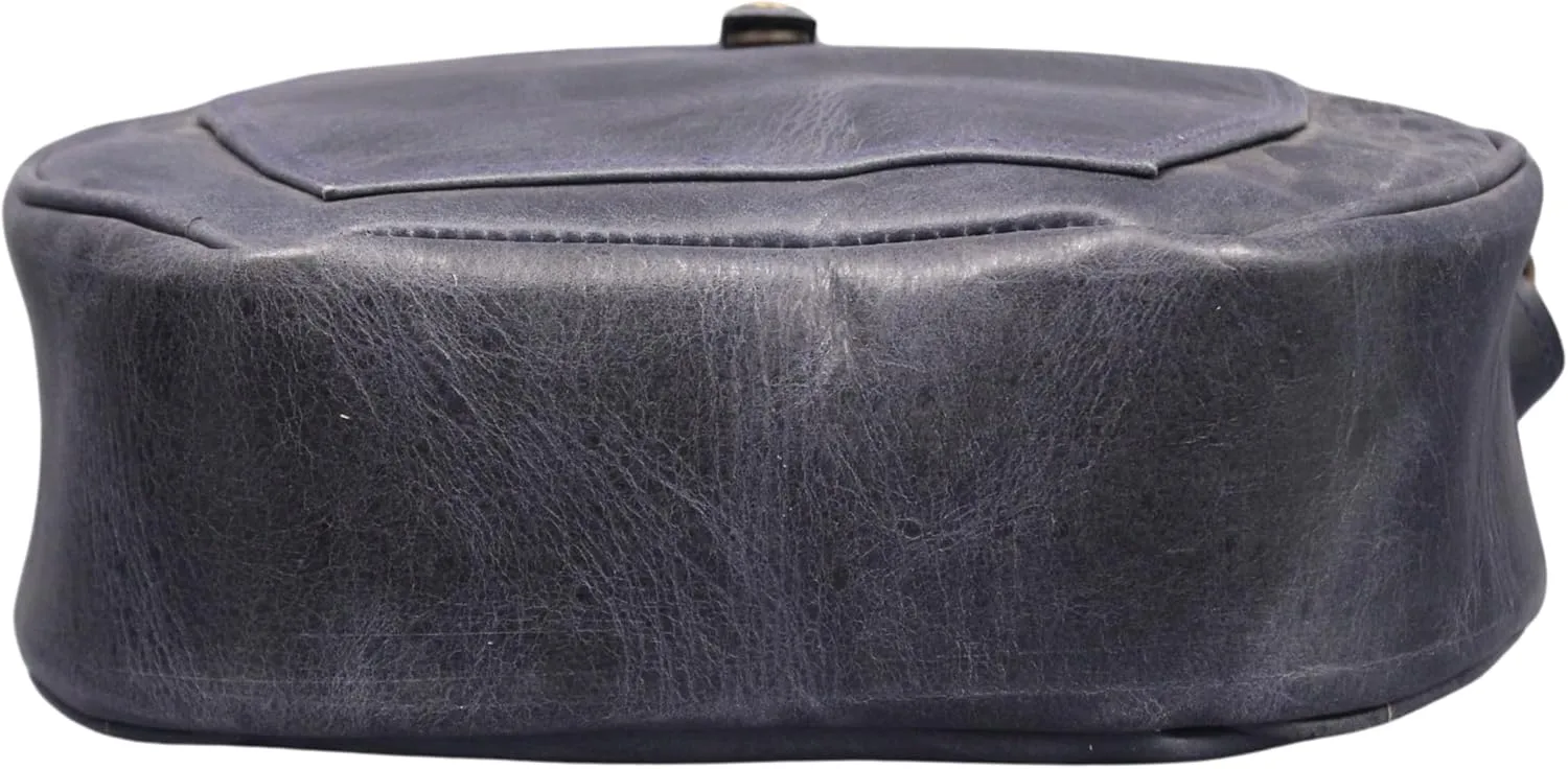 Madosh, Round Genuine Leather Crossbody Bag Girls Side Sling Cross-Over Handbag