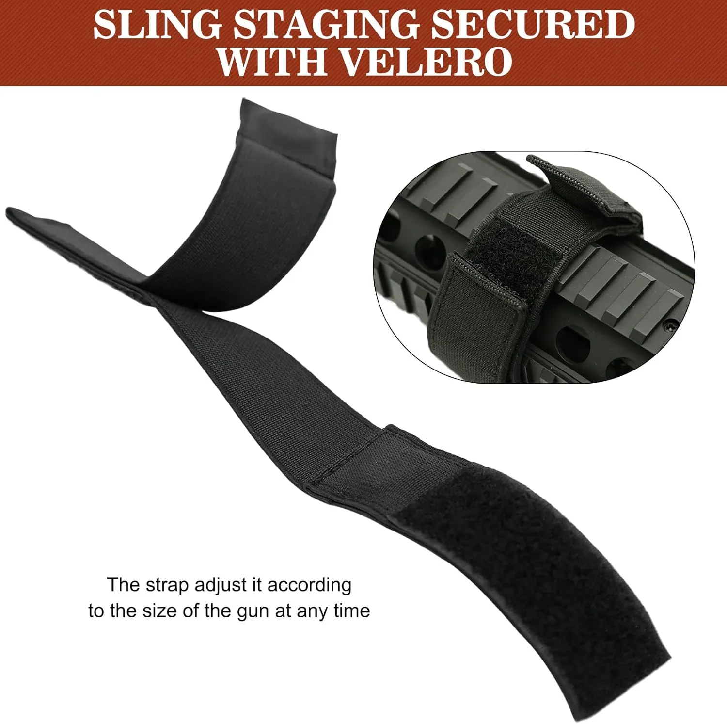 Magnetic Rifle Sling Strap, Strong Magnets Sentry Straps for Rifle, Adjustable Universal Sling Keeper Retention Band Rifle Accessories