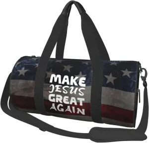 Make Jesus Great Again Duffel Bag Gym Bag Travel Sports Tote Large Foldable Beach Swim Yoga51