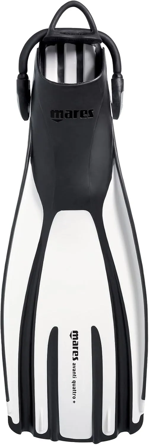 Mares Unisex Adults Avanti Quattro   Diving Fins - Durable Efficient Versatile Open-Heel Scuba Fins with Four-Channel Design & Bungee Strap