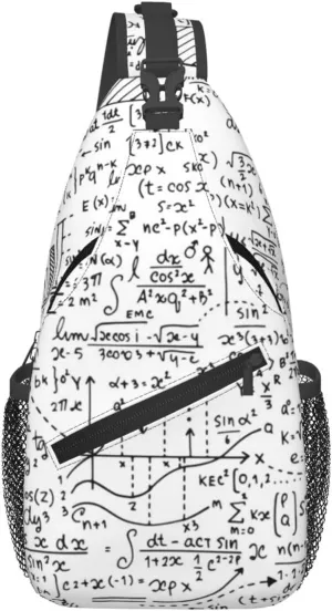 Math Crossbody Bag Funny Math Shoulder Bag Backpack Mathematics Sling Bag Mathematics Chest Casual Daypack Bag