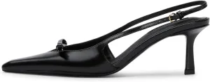 Mattiventon Slingback Heels for Women Kitten Heels Bow Pointed Toe Heel Ankle Strap Sexy Wedding Dress Party Pumps