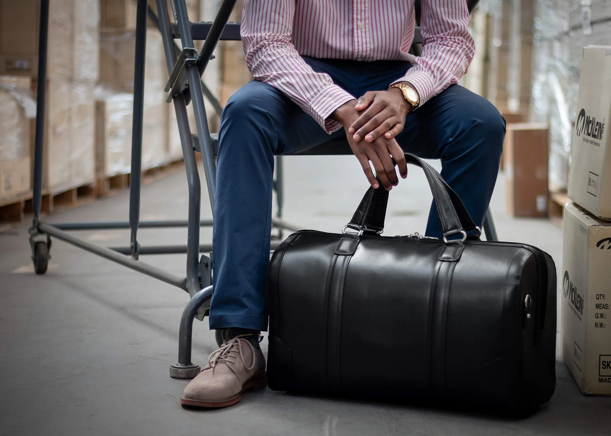 McKlein USA Kinzie 20" Carry-All Leather Duffel