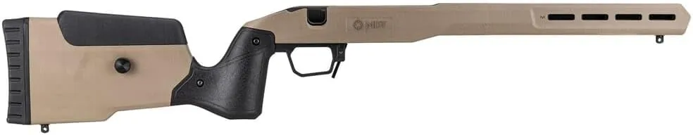 MDT Field Stock Compatible with Ruger American SA RH, Flat Dark Earth, Adjustable Cheek Riser, Modern Sporting Rifle, AICS Magazine Compatible (106232-FDE)
