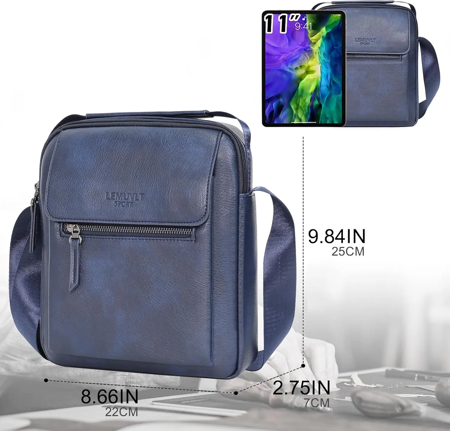 Medium & Small Crossbody bag for men shoulder bag mens purse satchel leather messenger bag gift