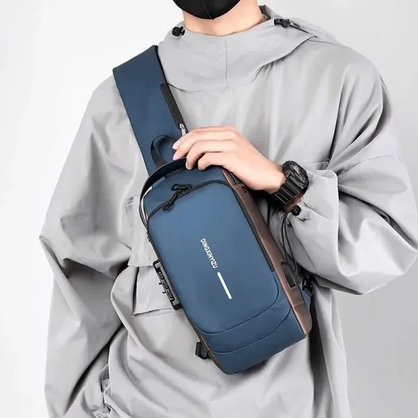 Men Anti Theft Chest Bag Shoulder Usb Charging Crossbody Package School Short Trip Messengers Gym Men’s Sling Sports