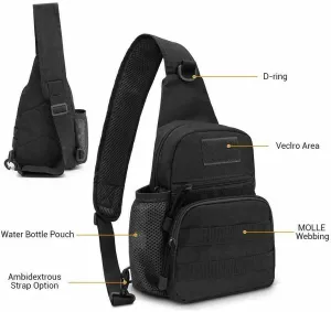 Men Backpack Molle Tactical Sling Chest Bag Assault Pack Messenger Shoulder Bag For Outdoor Casual Hiking Camping