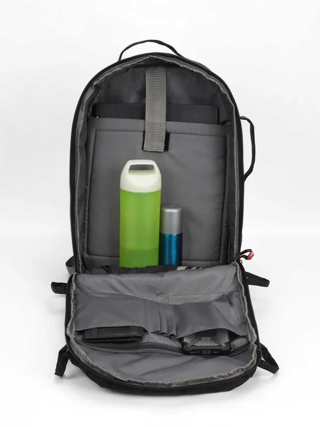Men's Black Water Repellent Travel Backpack with adjustable shoulder strap