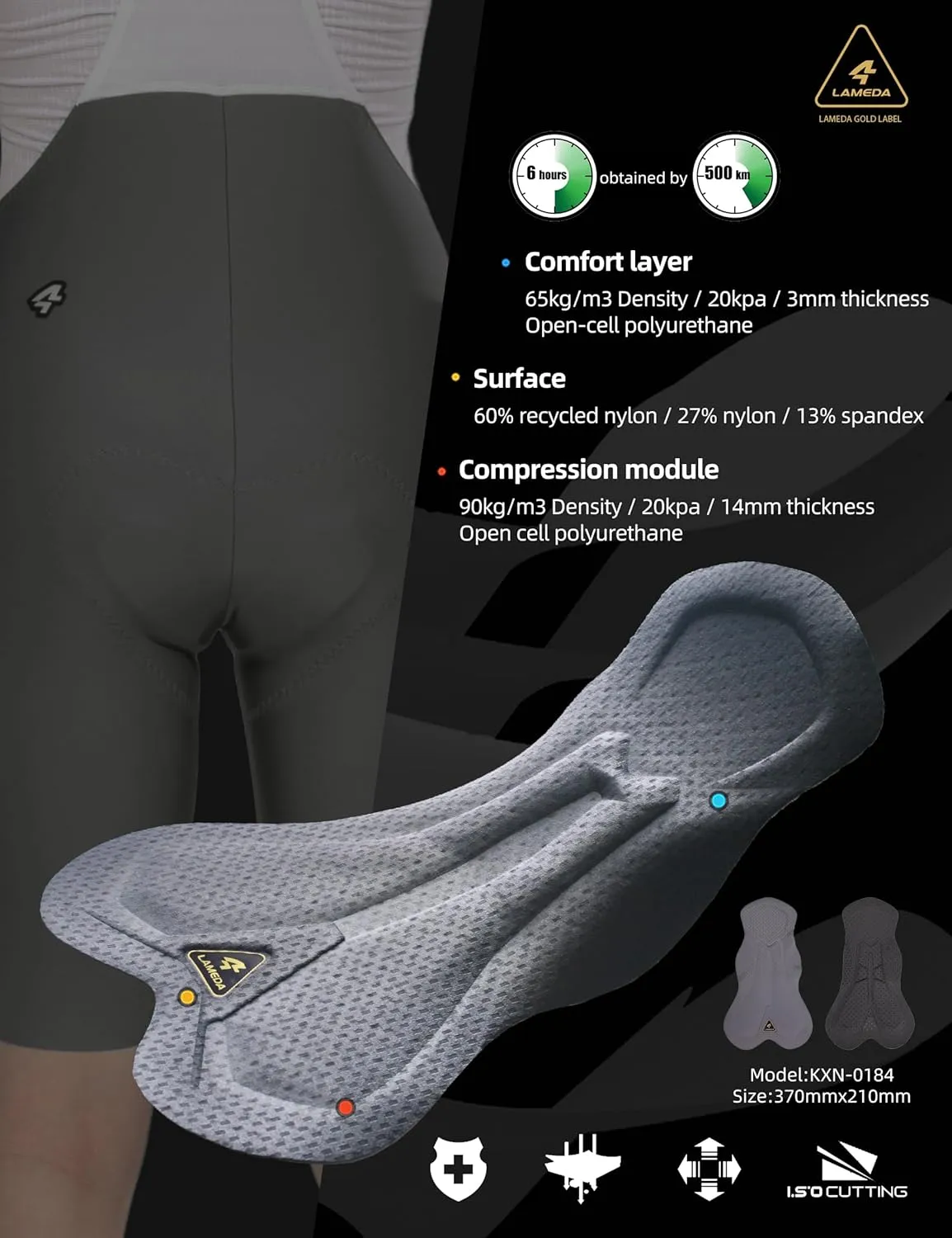 Mens Cycling Bib Shorts,Padded Breathable Bike Shorts Men Lightweight Bicycle Bibs Bike Tight for Road Gravel Biking