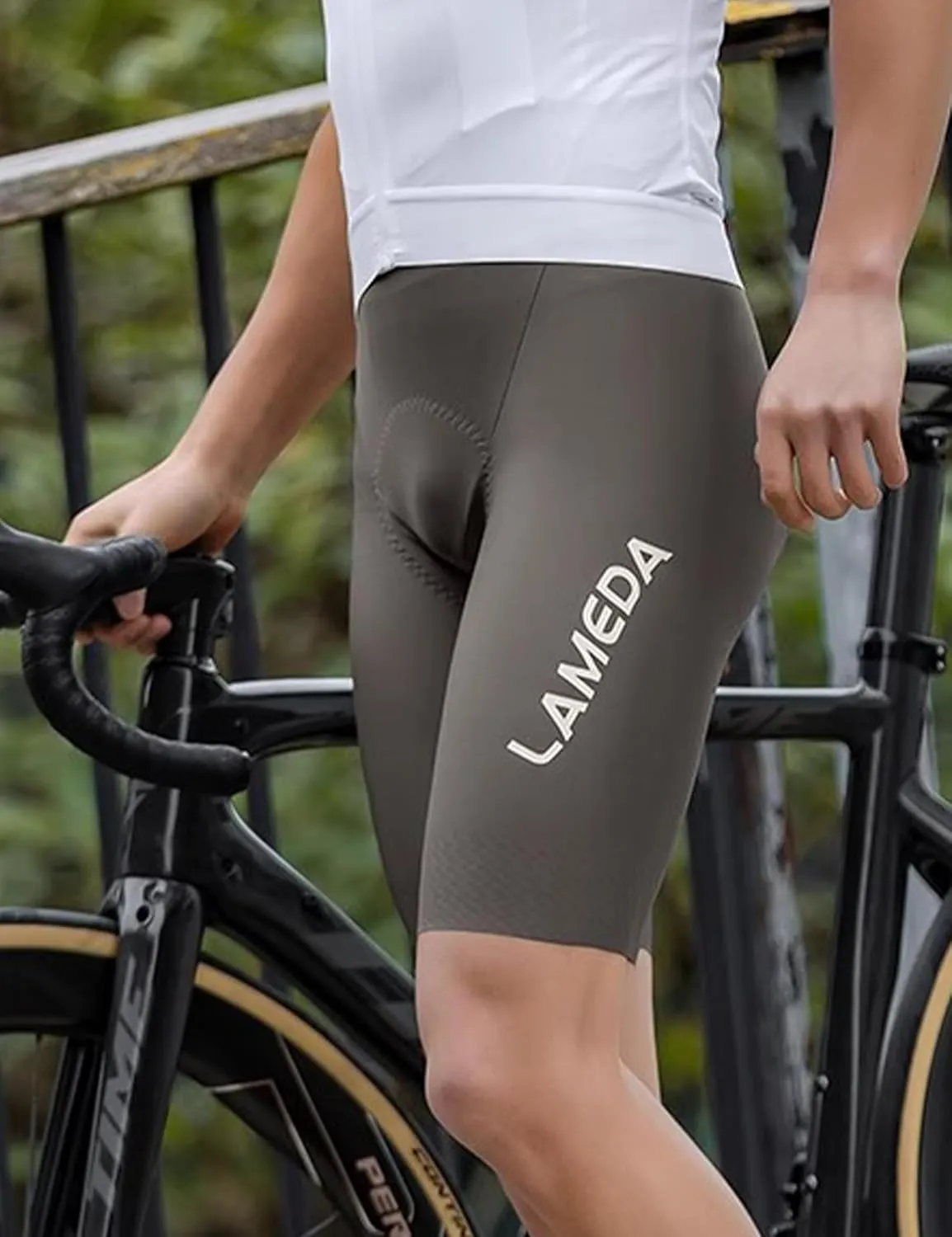 Mens Cycling Bib Shorts,Padded Breathable Bike Shorts Men Lightweight Bicycle Bibs Bike Tight for Road Gravel Biking