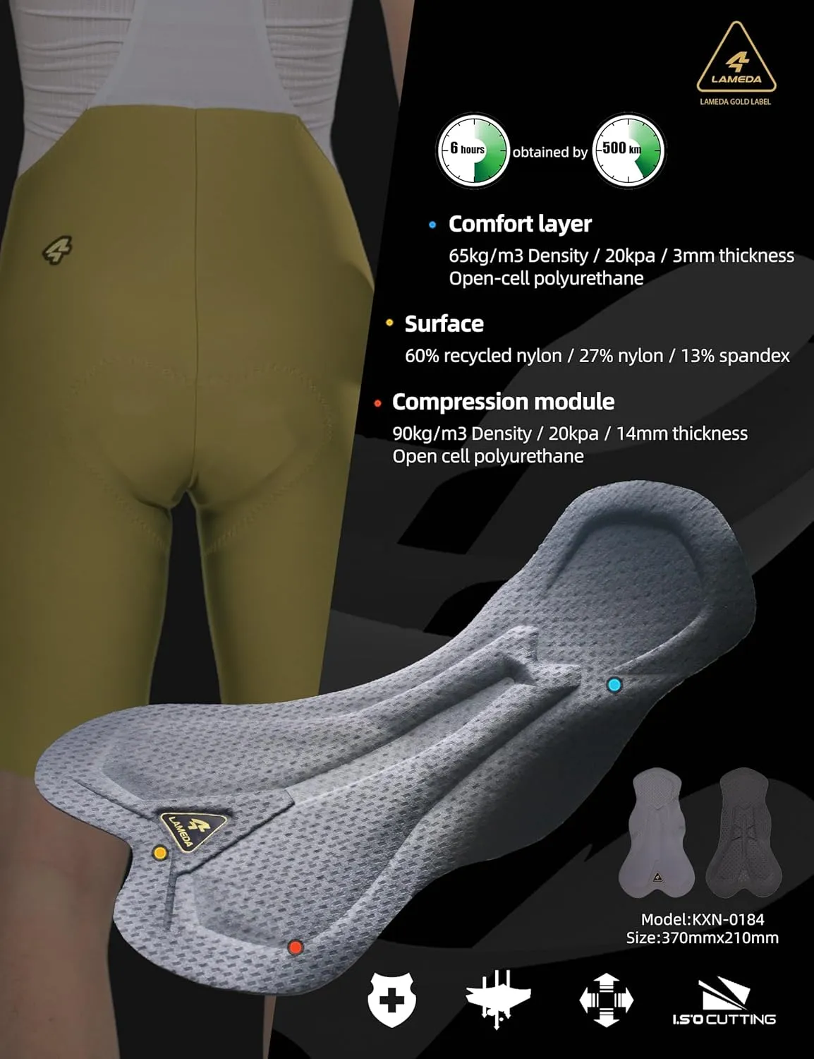 Mens Cycling Bib Shorts,Padded Breathable Bike Shorts Men Lightweight Bicycle Bibs Bike Tight for Road Gravel Biking