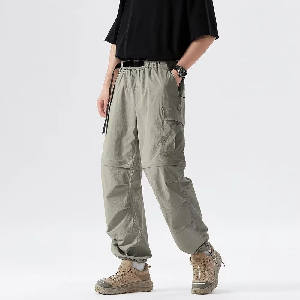 Men's Hiking Pants Convertible Quick Dry Zip Off Outdoor Pants Summer Breathable Trekking Pants Cargo Pants